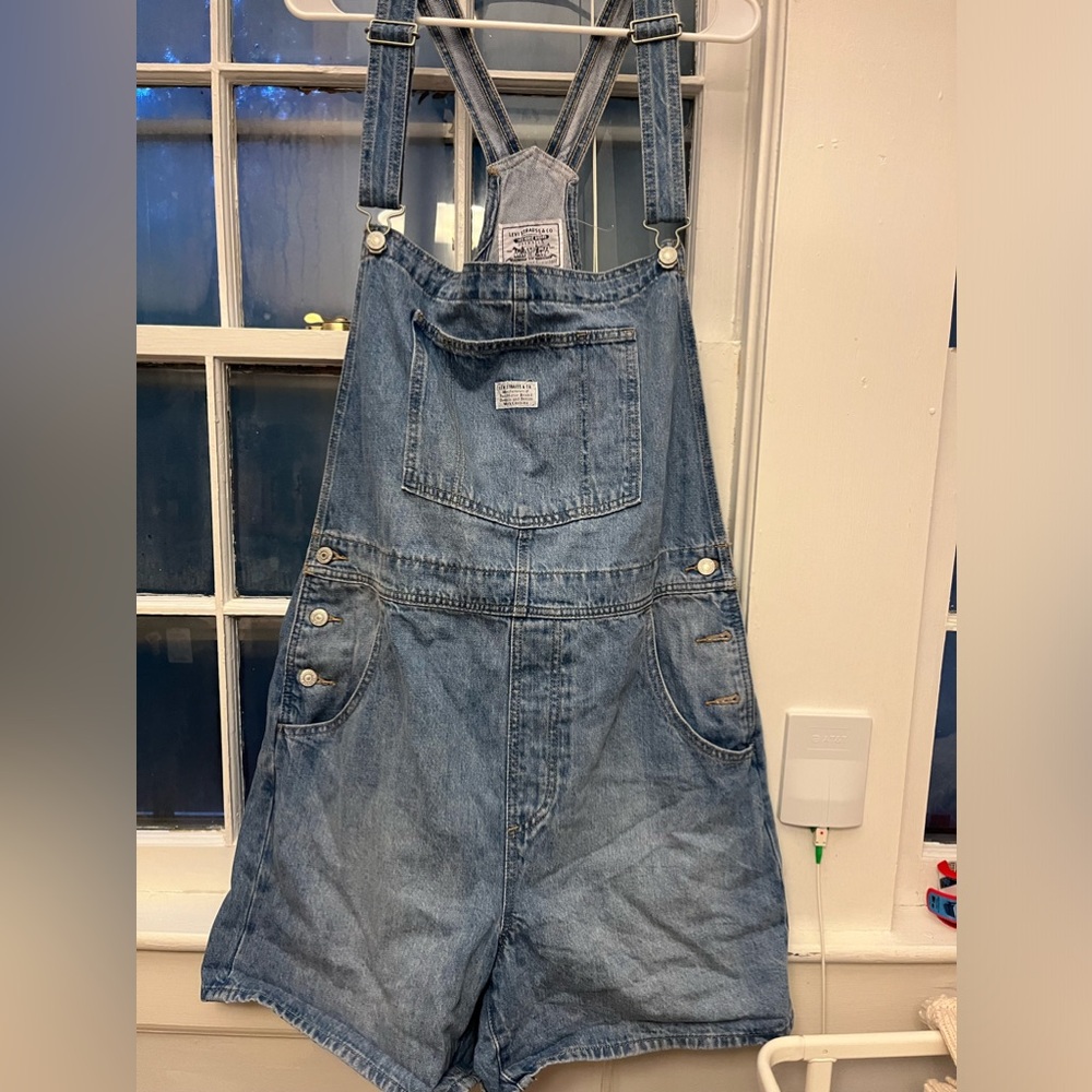 levi womens short overalls